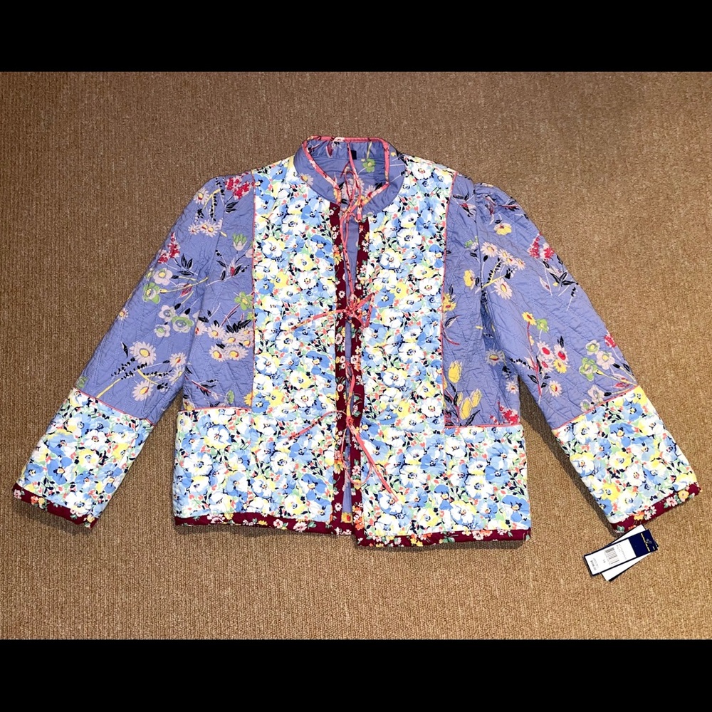 POLO RALPH LAUREN FLORAL QUILTED BLAZER AUTHENTIC